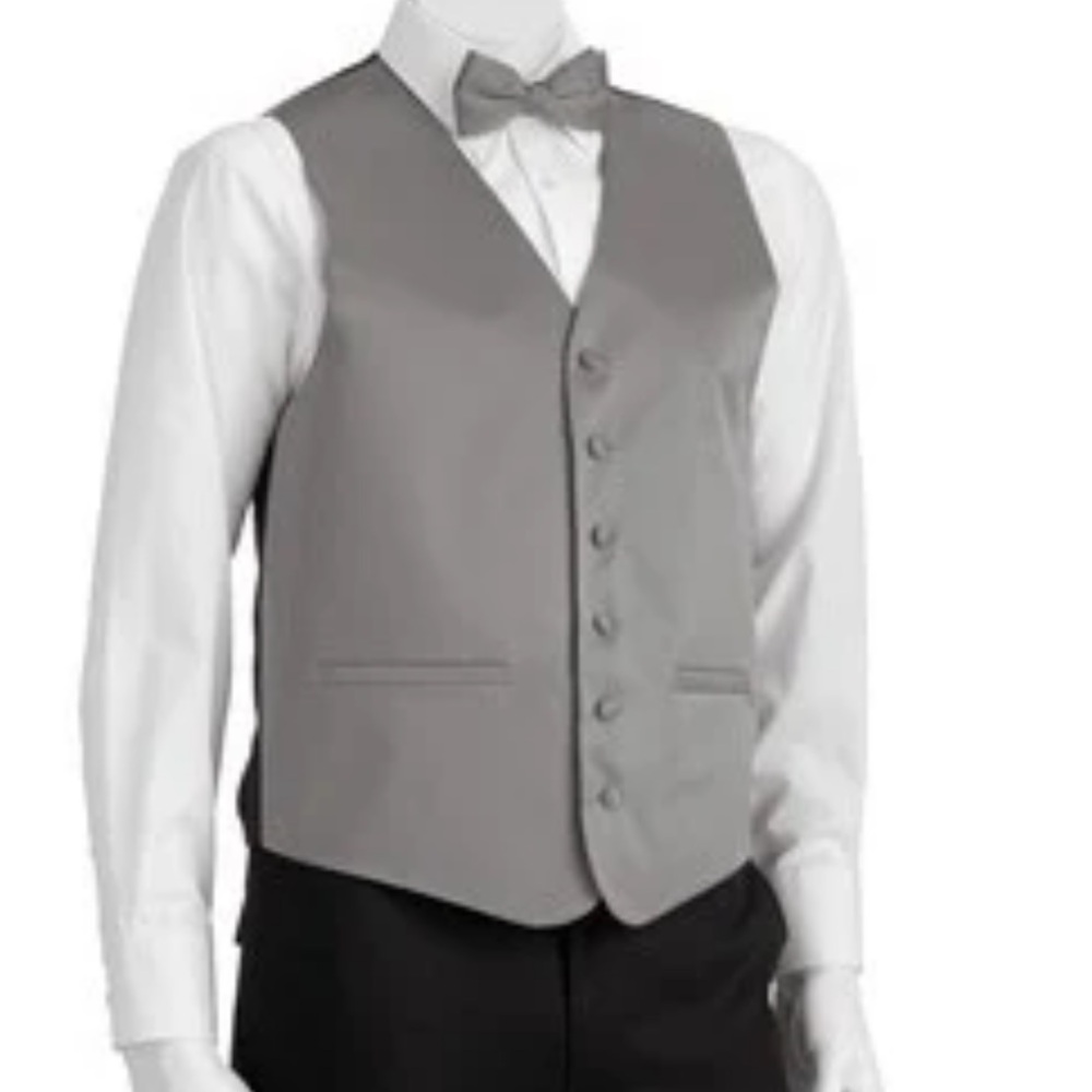 Steven Land Silver Tuxedo / Formal Suit Vest Set Vest